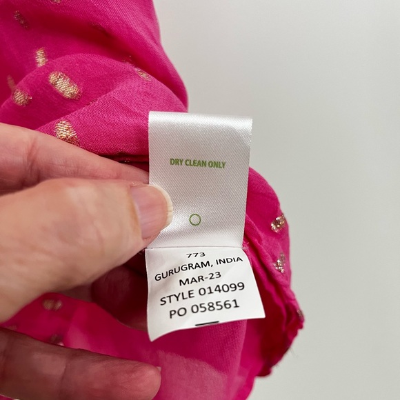 Lilly Pulitzer Joannah Aura Pink Women’s 8 Sleeveless Top Chain Vibrant Preppy - Picture 7 of 8